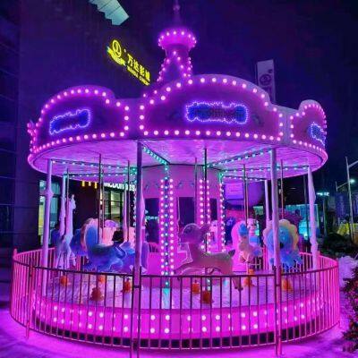 Plastic Horse Toy Ride Kids Machine Electric For Children Amusement Vintage Carousel photo-3