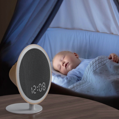 New Baby white noise  machine Table Clock  baby sleep rechargeable bluetooth speaker MC-330 39 songs baby cry toy gift