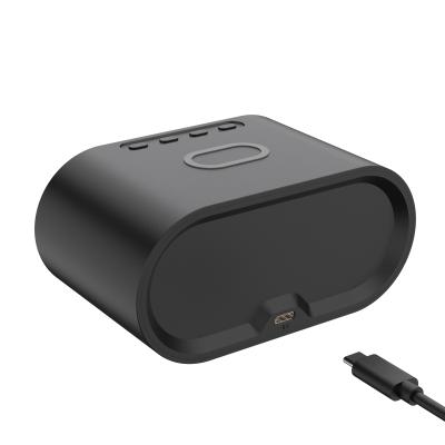 15W Wireless Charging Station Desktop Clock Temperature Display LED Digital Display Smart Desktop Alarm Clock