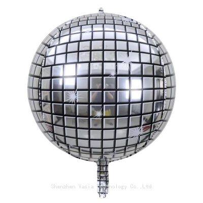 22-Inch 4D Disco Foil Balloons Laser Round for Birthday Wedding Bar Party Decor Wholesale Supplies