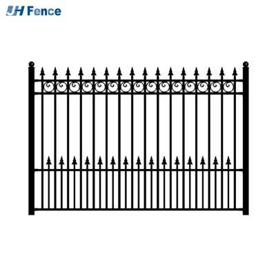 Alta calidad de cerca de seguridad de arte de jardín de acero galvanizado para construcciones de barandales exteriores, proyectos de construcción y barandales de construcción de jardines