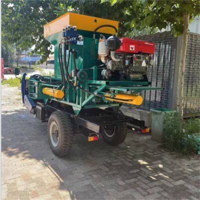 24 hp Diesel-powered Vehicle-mounted Hay Cutter, Self-dumping Three-wheeled Crusher, Semi-enclosed Pasture Grass Cutter photo-3
