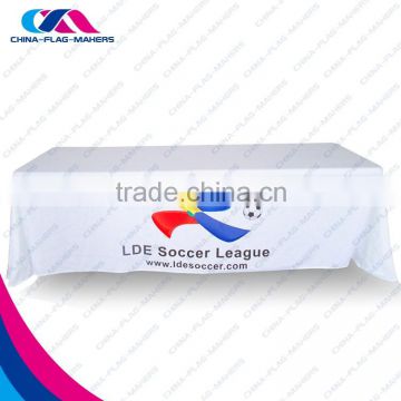 custom trade show table cloth white