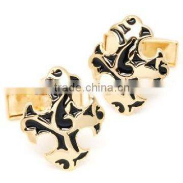 Gold color Brass Cuff Links with whale back