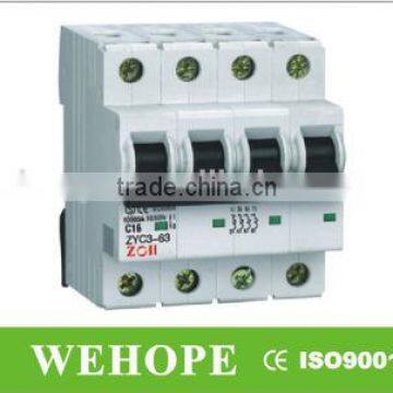 Best Selling Miniature Circuit Breaker, ZYC3-63 Miniature Circuit Breaker,MCB ,electrical Equipment