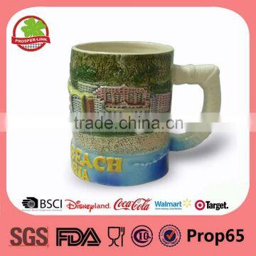 Wholesale Custom Embossed Ceramic Travel Mug