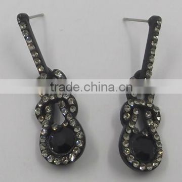 music shape earring stud shinny earring stud hematite earring stud