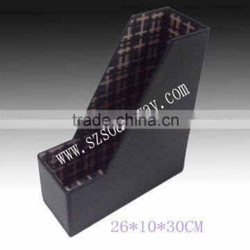 divider file magazine holder fashion design leather pu paper holder file document Magazine File holder factory