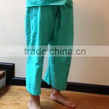 Thai Short fisherman pants cotton 100% free size