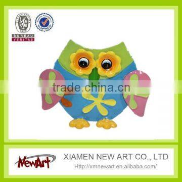 Home decoration gift art with kinds owls metal garden decor art colorful owls gift