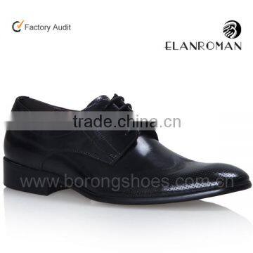 Fashion new arrived leather black dress shoes men