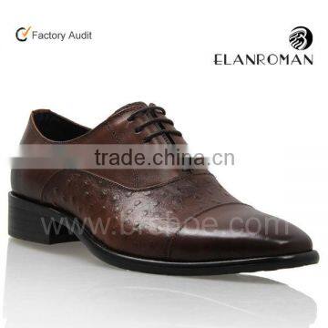 High quality new design men pointed toe genuine leather cowhide