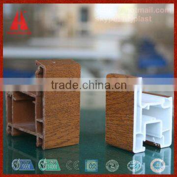 wood Grain PVC Co-Extruded Plastic Profile for Decorative Windows and Doors