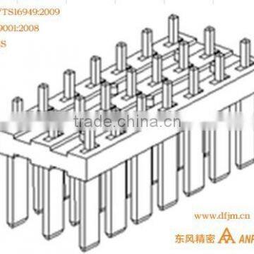 PCB used straight right angle 3 rows smt with 5.0mm pitch pin header