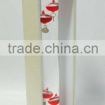 Glass Galileo Thermometer With MDF Frame Thereometer photo-2