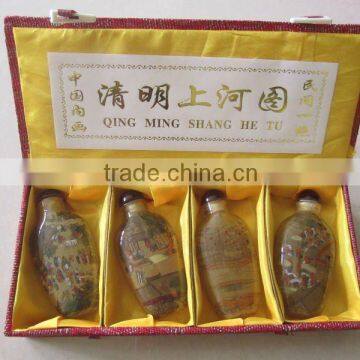 Chinese inside hand painted crystal snuff bottle