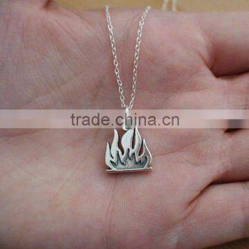 Latest Party Jewelry Little Dainty Necklace Silver Campfire Necklace 2015 photo-2
