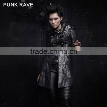 Y-366 Fashion Punk Rave New Women Long Coat Model