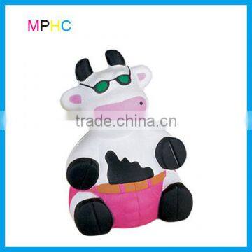 Promotional Soft Squeeze Toy Sitting Cow Stress reliever