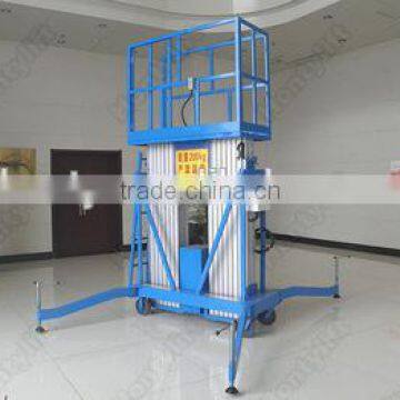 14m double mast man lift for change light and cleaning