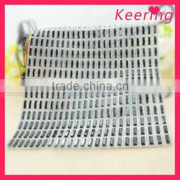 bulk fashion 2014 glass stone mesh fabric rhinestone trimming roll WRT-002