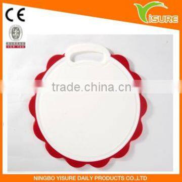 Colorful Plastic Round Circle Cutting Board Injection Molding Upset Thickness Chopping Board Flower Shape Cutting Board