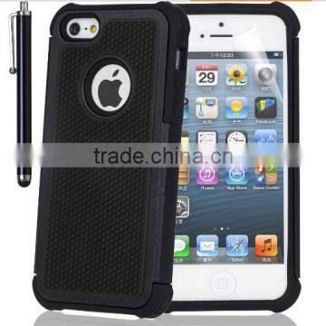2015 Hot Selling Factory Price Cell Phone Rugged Case with Football Lines for iphone 5 5s, Mobile Phone Accessory