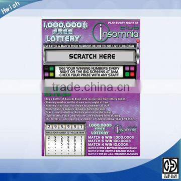 scratch lottery game card