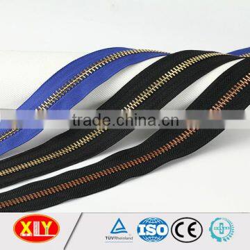 Factory Wholesale Customized Size Long Chain Rose Gold Metal Zipper photo-4