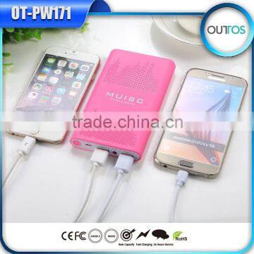 2015 new products super slim 10000mah power bank with dual usb