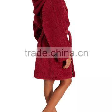 Wholesale Warm Winter Kids Colored Hooded Terry Bathrobe