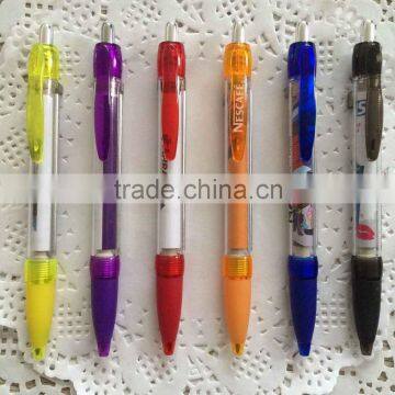 Novelty transparent ballpen with calendar