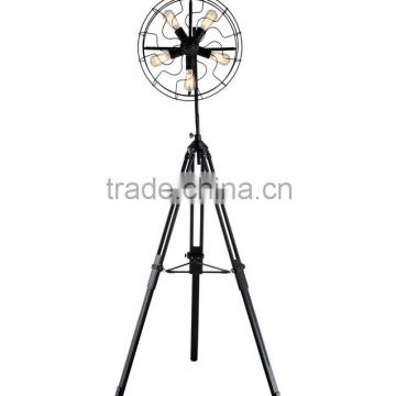 Big Industrial Fan Floor Lamp RH Retro Creative Tripod Standing Lighting for Castle Decorative