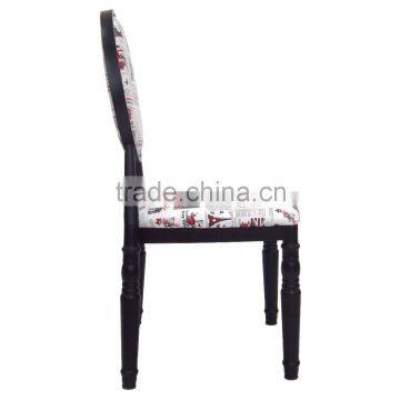 Metal Material Round Back French Dining Chair photo-3