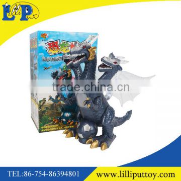 Three head universal lighting B/O toy dinosaur for kids