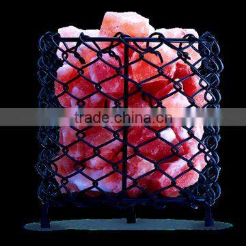 Round Shape Iron Basket Salt Lamp