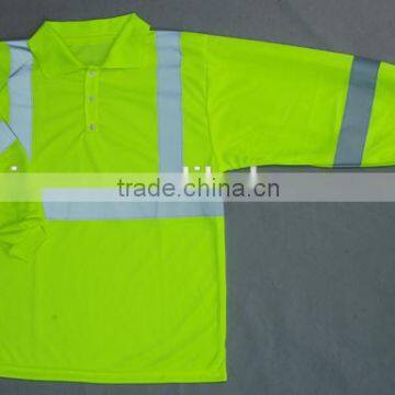 long sleeve reflective reflective vest for running or cycling Polo Collar Long Sleeves Shirt