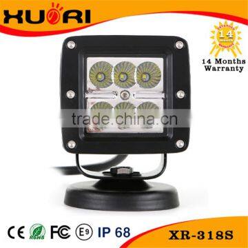 Long warranty 3" 18w spot/flood ATV,moto,SUV, 4X4 off road, truck,trailer, snow bike car LED work light driving lamp