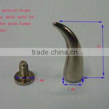 metal screw back spike for leather