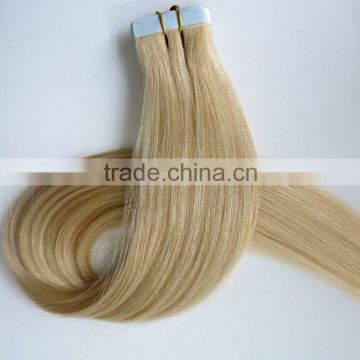 Top quality Tape in hair extensions human hair 18 20 22 24inch 2g&2.5g/1pcs #60/Platinum Blonde customized color and length