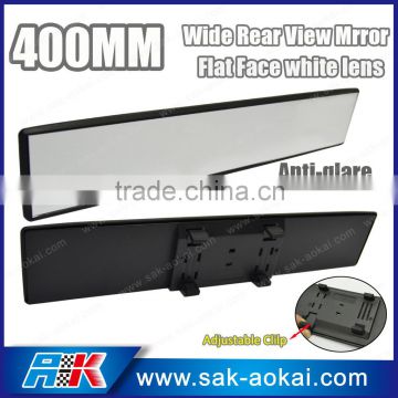 Anti-Glare 400mm Wide Flat Clip On Car Rearview Mirror