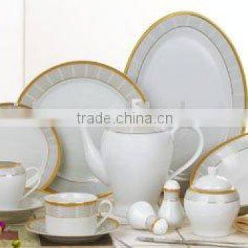 47pcs gold decor porcelain dinnerware sets