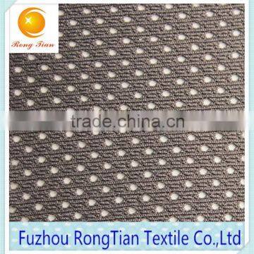 Factory Sales Grey Polyester Warp Knitted Low Elastic Hole Lining Mesh Fabric photo-2