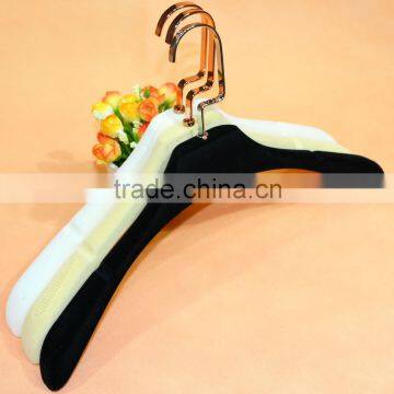 Grace luxury flocked clothes hanger for garment display