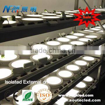2015 hot sale surface led panel light round 12w led panel light SMD ultra bright diffused led light panel