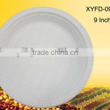 Biodegradable disposable eco-friendly 9 inch organic plates