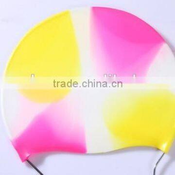 Custom Design Rainbow Silicone Original Swim Cap photo-3
