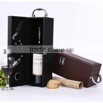 China Manufacturer Luxury Custom Design PU Leather Wine Box photo-3