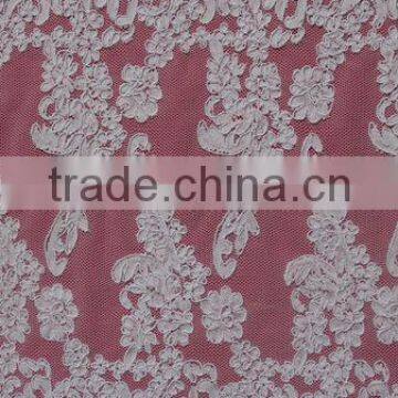 Wide Tulle Mesh French Trim Lace With Cord