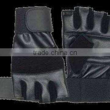 Leather Weight Lifting Gloves JEI-1154 N